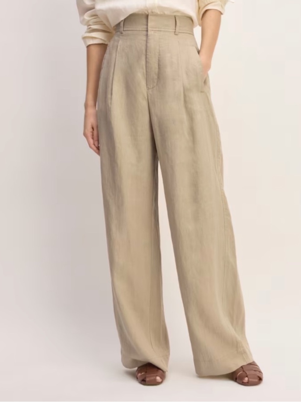 NWT Everlane Linen Way High Drape Pant Size 0